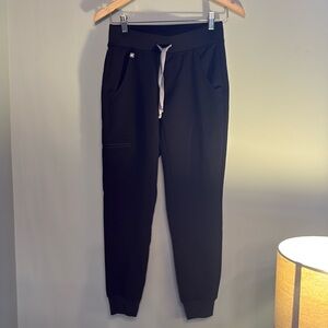 (2) Pairs Figs Jogger Black Scrub Pants Petite XXS